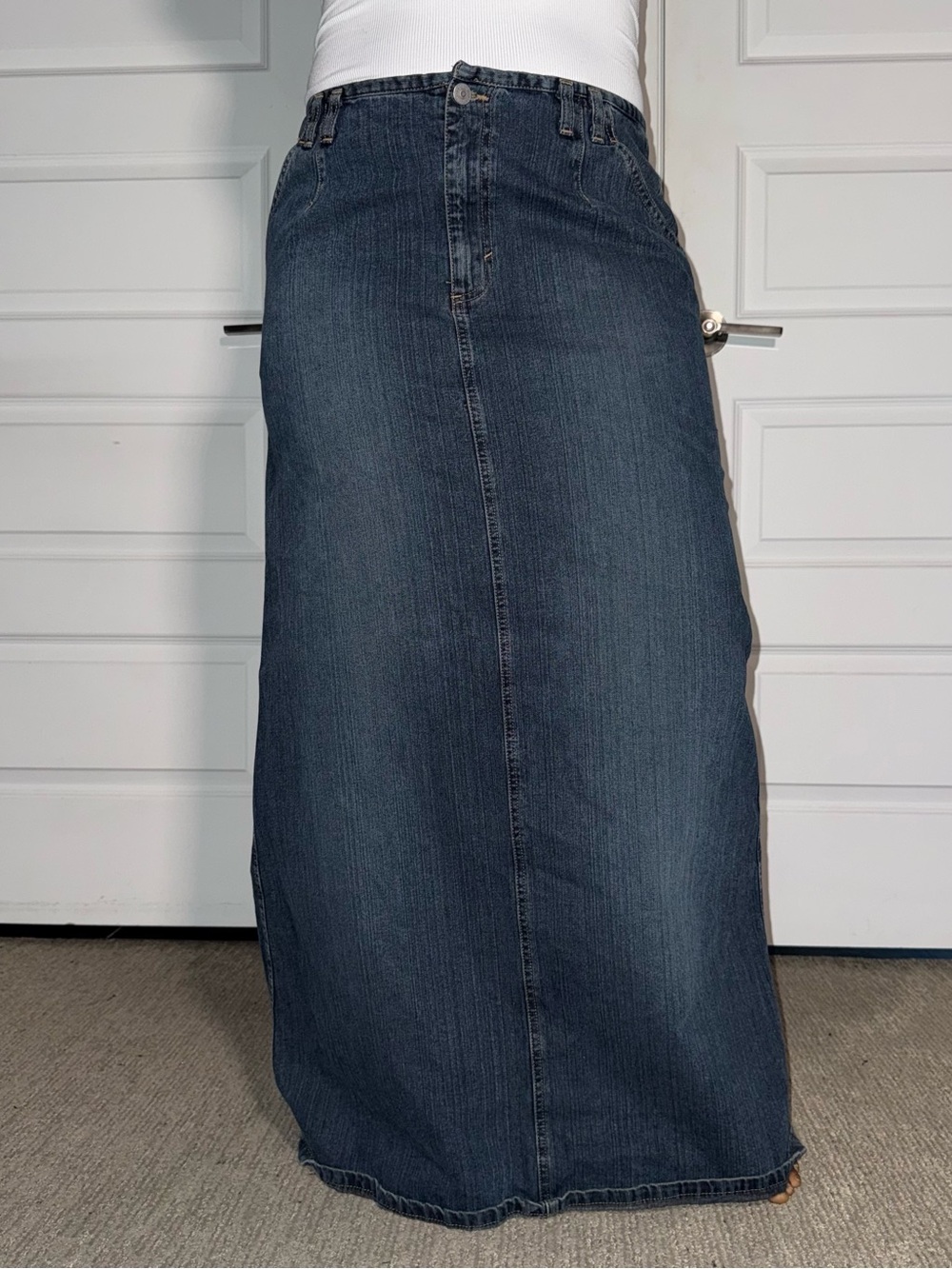Sisley Vintage Denim Maxi Skirt